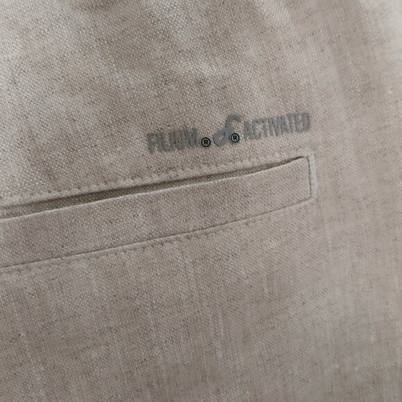 Ably Filium Activated 100% Linen Tie Elastic Waist Bermuda Pull on Shorts NWT L - Picture 8 of 14